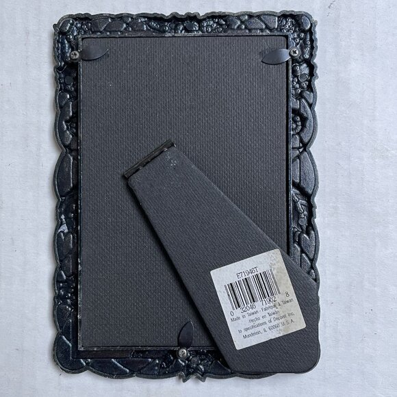 Metal Picture Frame Floral Ornate Free Standing Farmhouse Cottage Garden - Picture 2 of 5